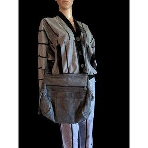 VINTAGE 70S  2PC RETRO Double Jacket PANTS STRIPE SET By Diamonds Run 9/10